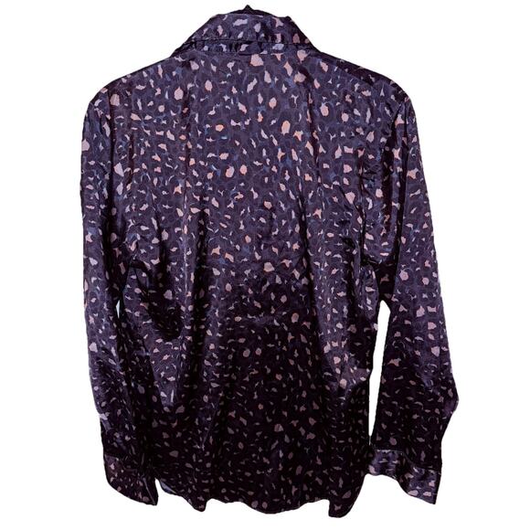 Victoria’s Secret Satin Black & Pink Animal Print Pajama Set Size XSmall - Picture 4 of 12